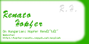 renato hopfer business card